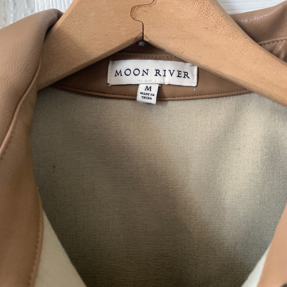 Moon River Beige Faux Leather Trench Mini Dress - Picture 7 of 7